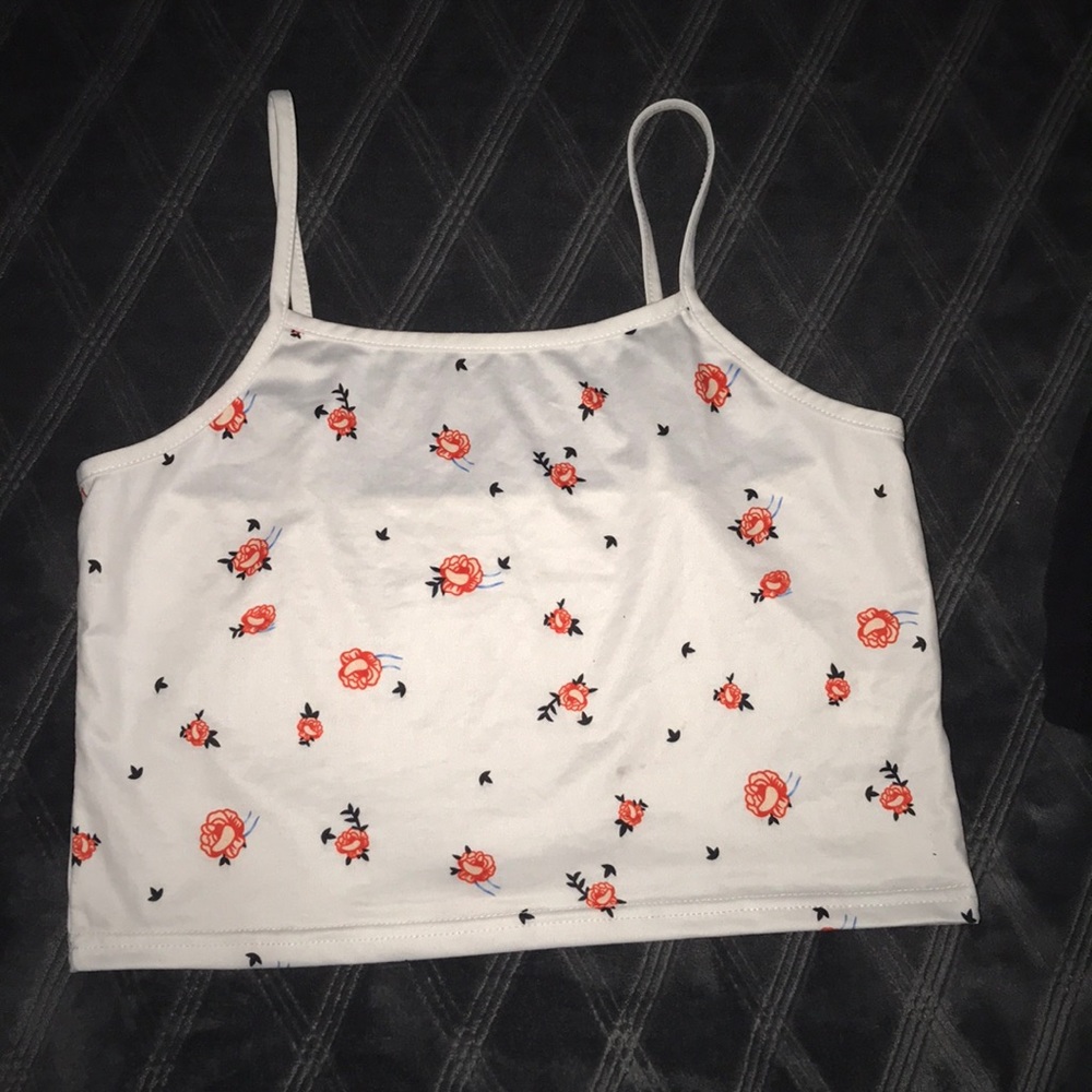 Flower crop top Size-S never worn good condition.